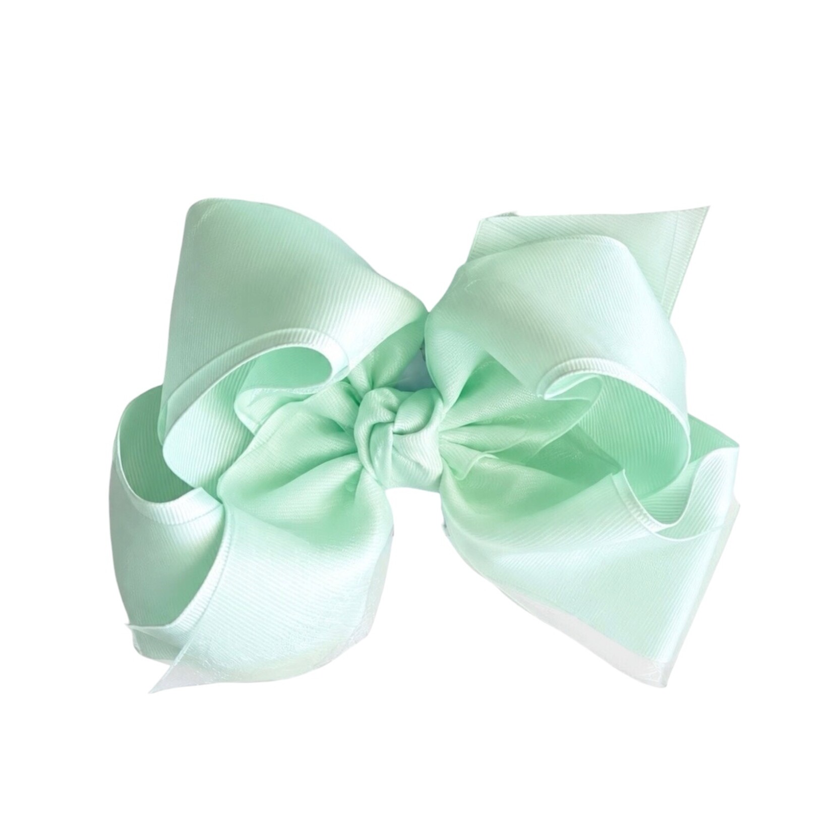 5.5" Powder Mint Organza Layered Bow