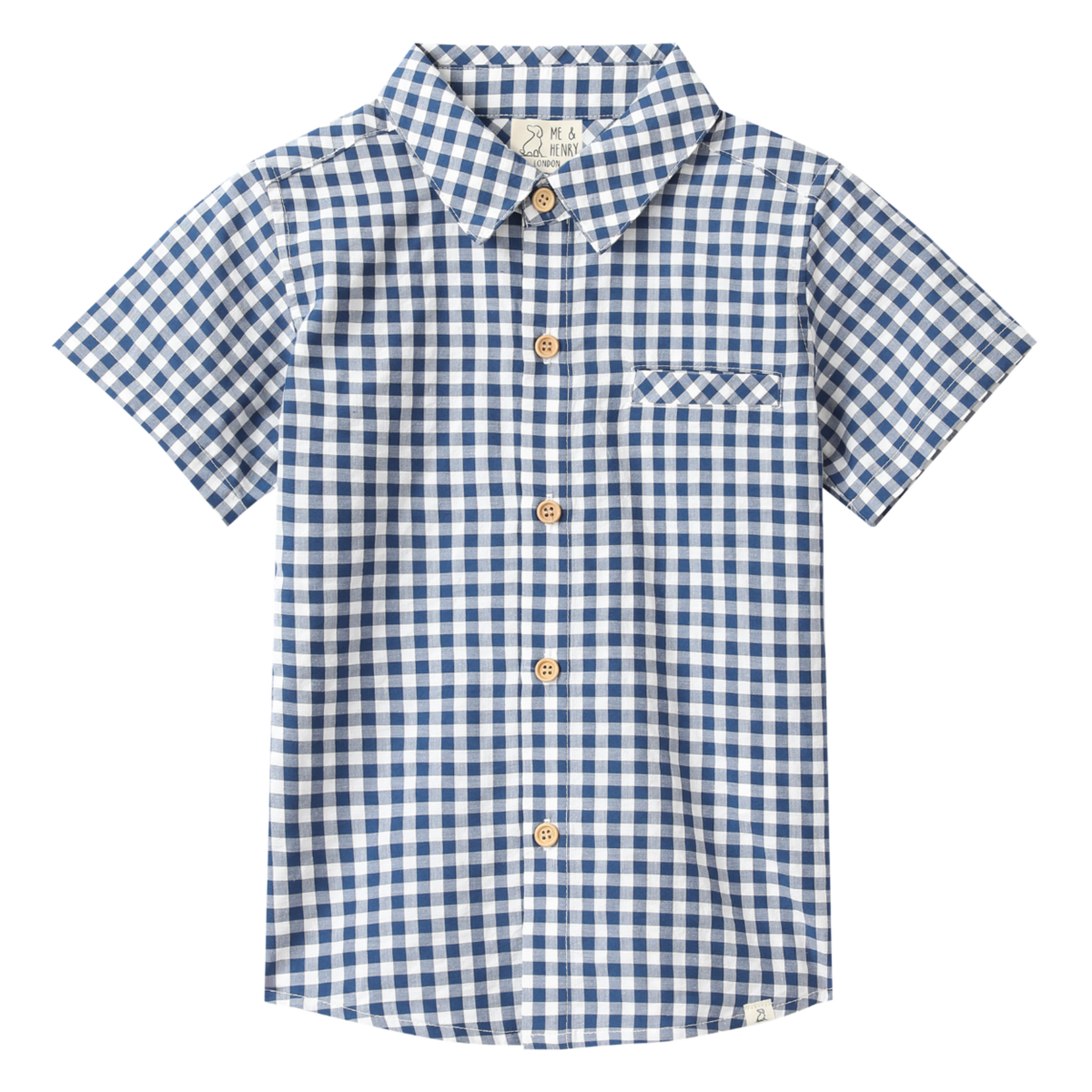 Me & Henry Navy & White Plaid Newport Shirt