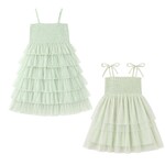 Yo Baby Mint Full Tiered Tulle Dress