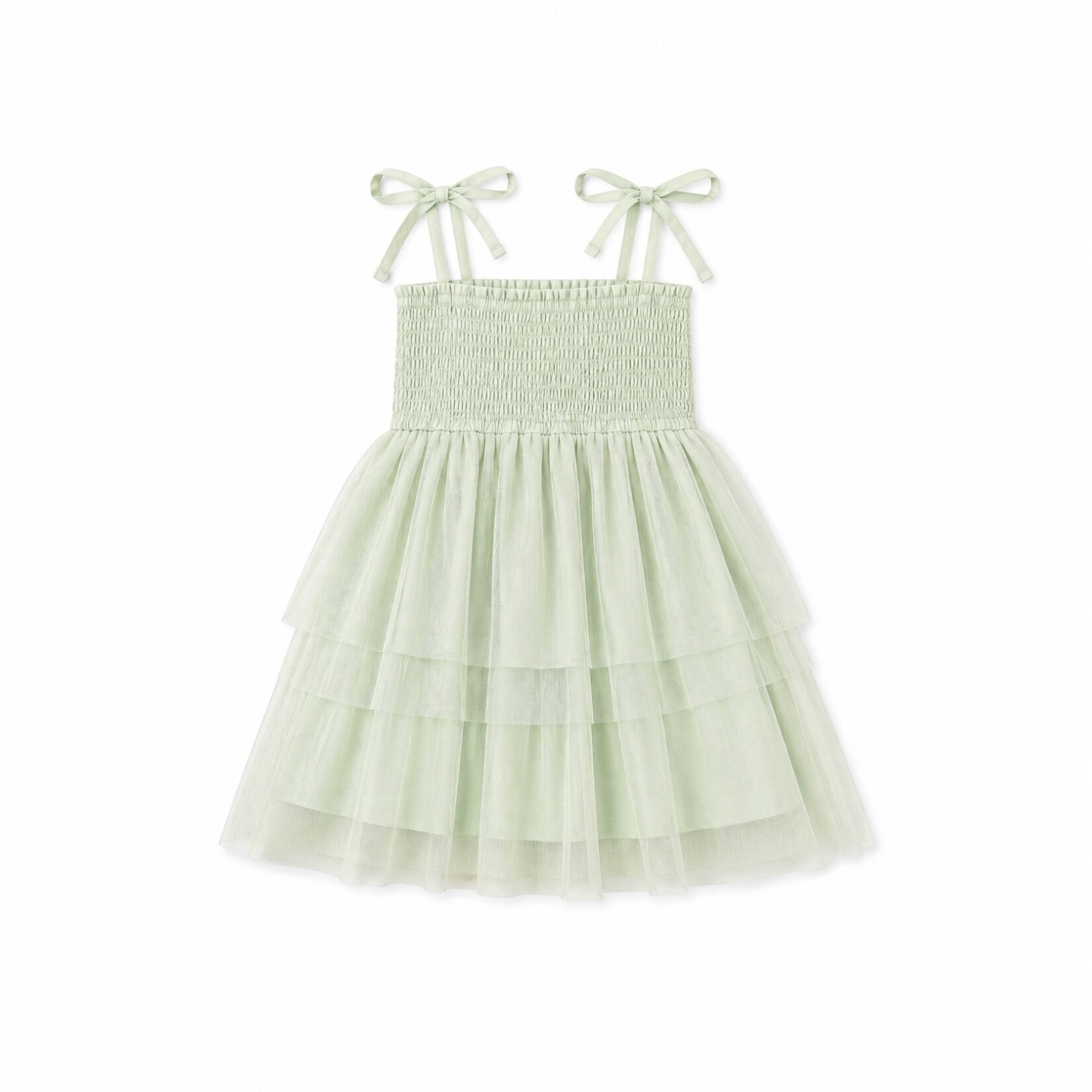Yo Baby Mint Full Tiered Tulle Dress