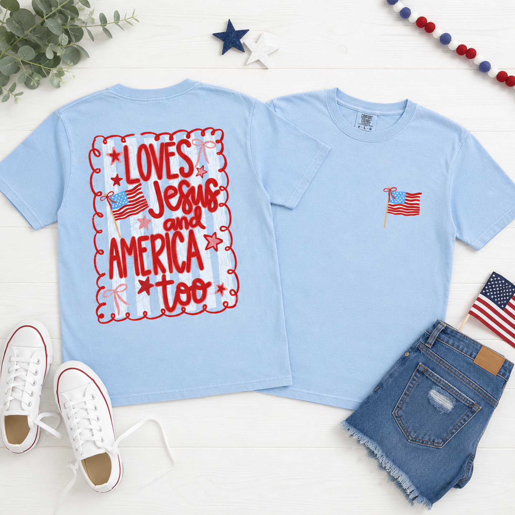Loves Jesus & America Tee