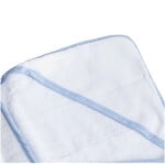 Blue Gingham Hooded Terry Bath Towel
