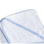 The Classic Baby Blue Gingham Hooded Terry Bath Towel