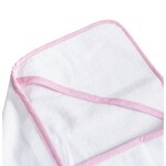 The Classic Baby Pink Gingham Terry Hooded Bath Towe