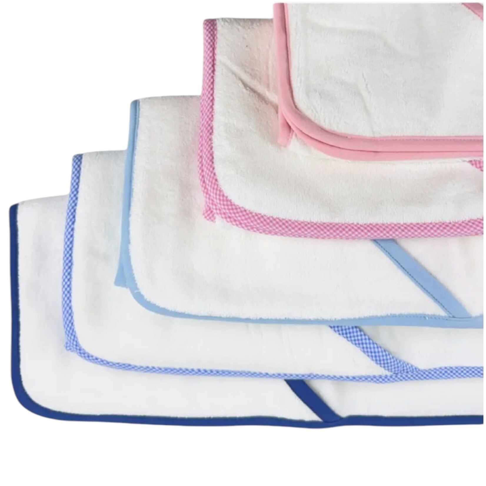 Pink Gingham Terry Hooded Bath Towel