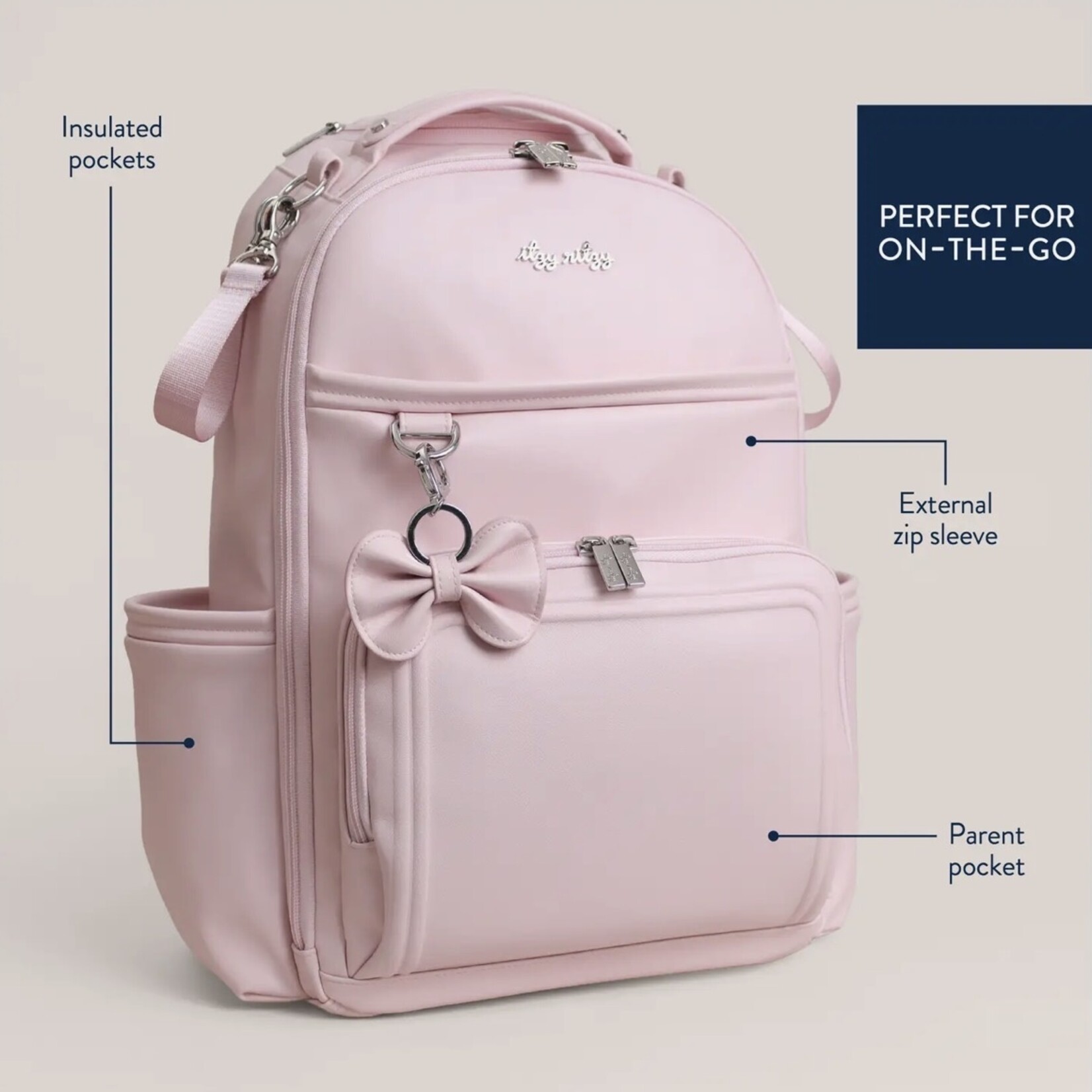 Itzy Ritzy Ribbons & Roses Boss Plus Diaper Bag Backpack