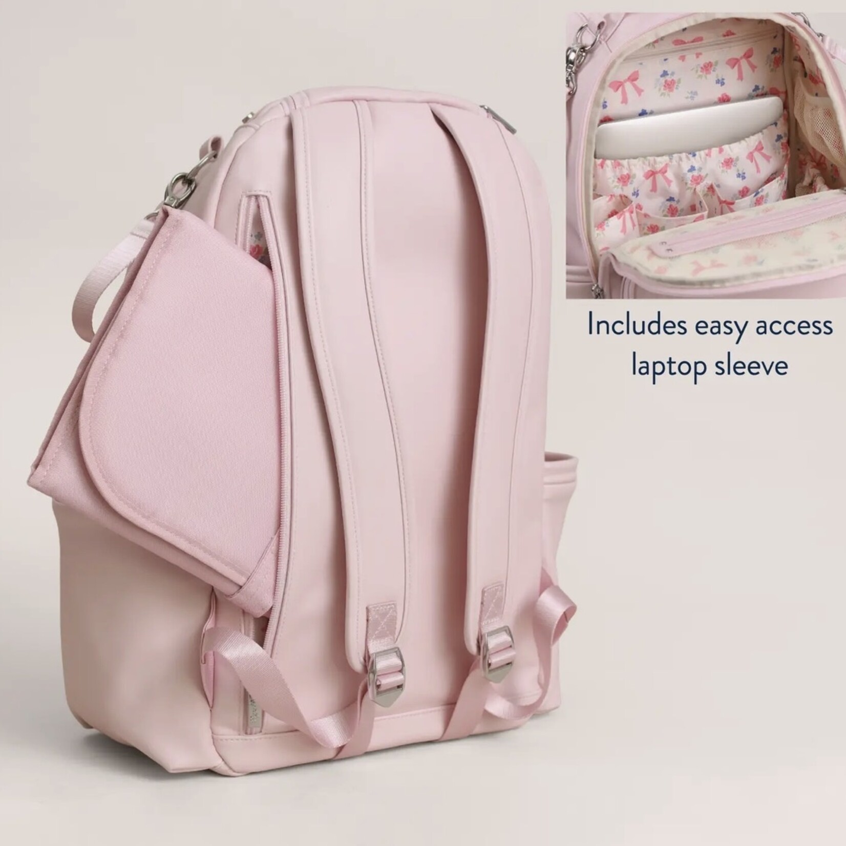 Itzy Ritzy Ribbons & Roses Boss Plus Diaper Bag Backpack