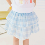 Sweet Wink Blue Plaid Skort
