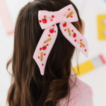 Sweet Wink Apple Gemstone Bow Clip