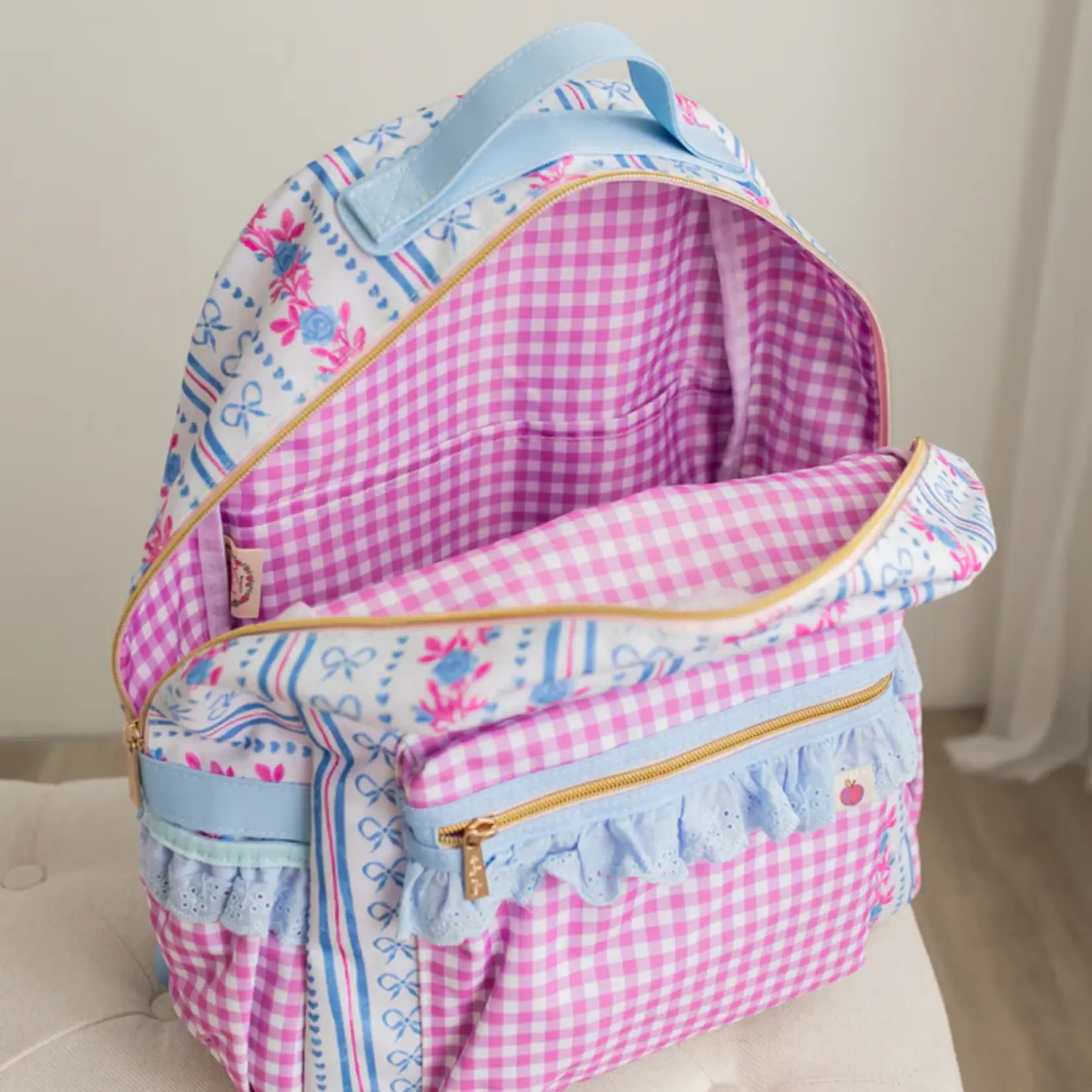 Cheeky Plum Rose Ribbon Backpack (Toddler)
