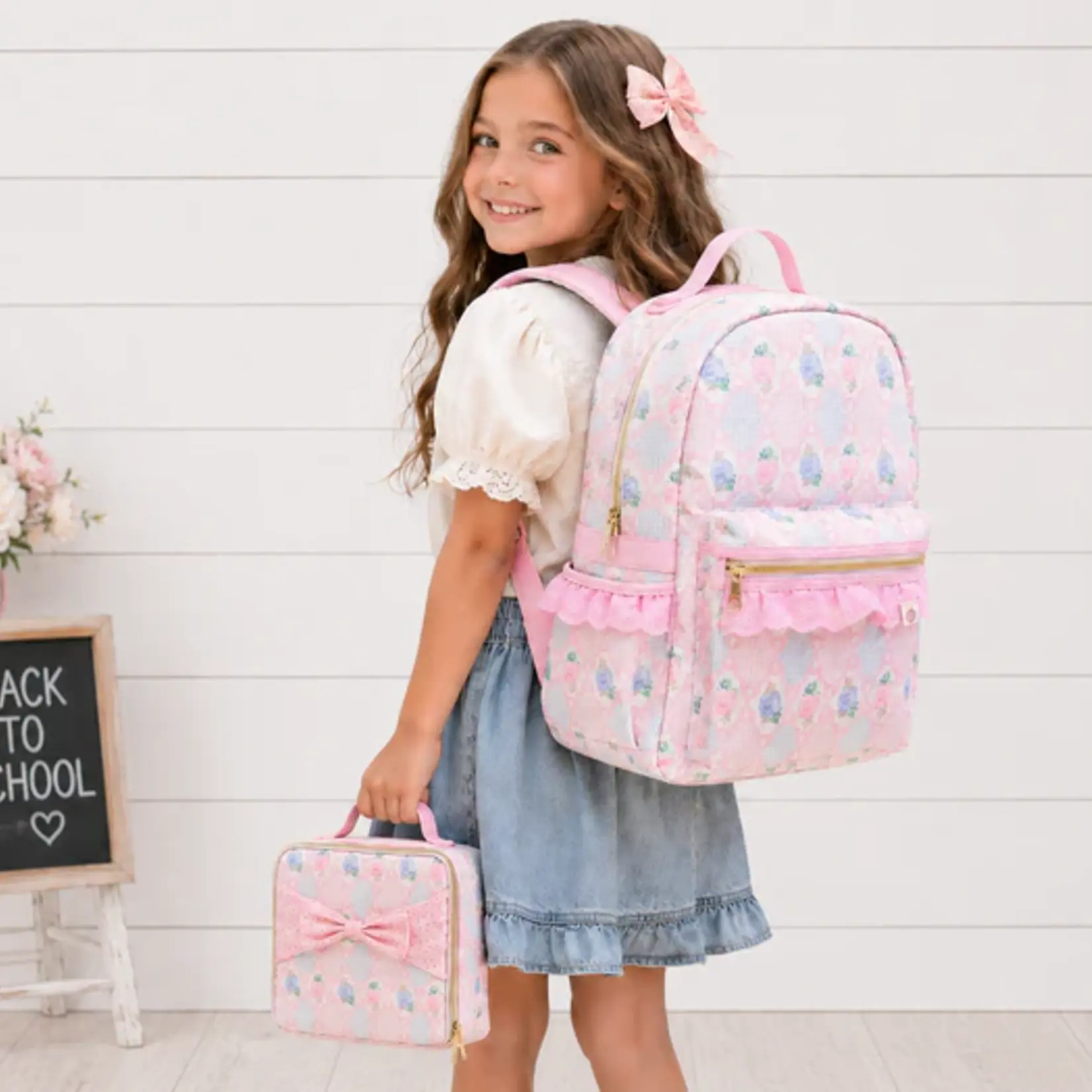 Cheeky Plum Cottage Rose Backpack