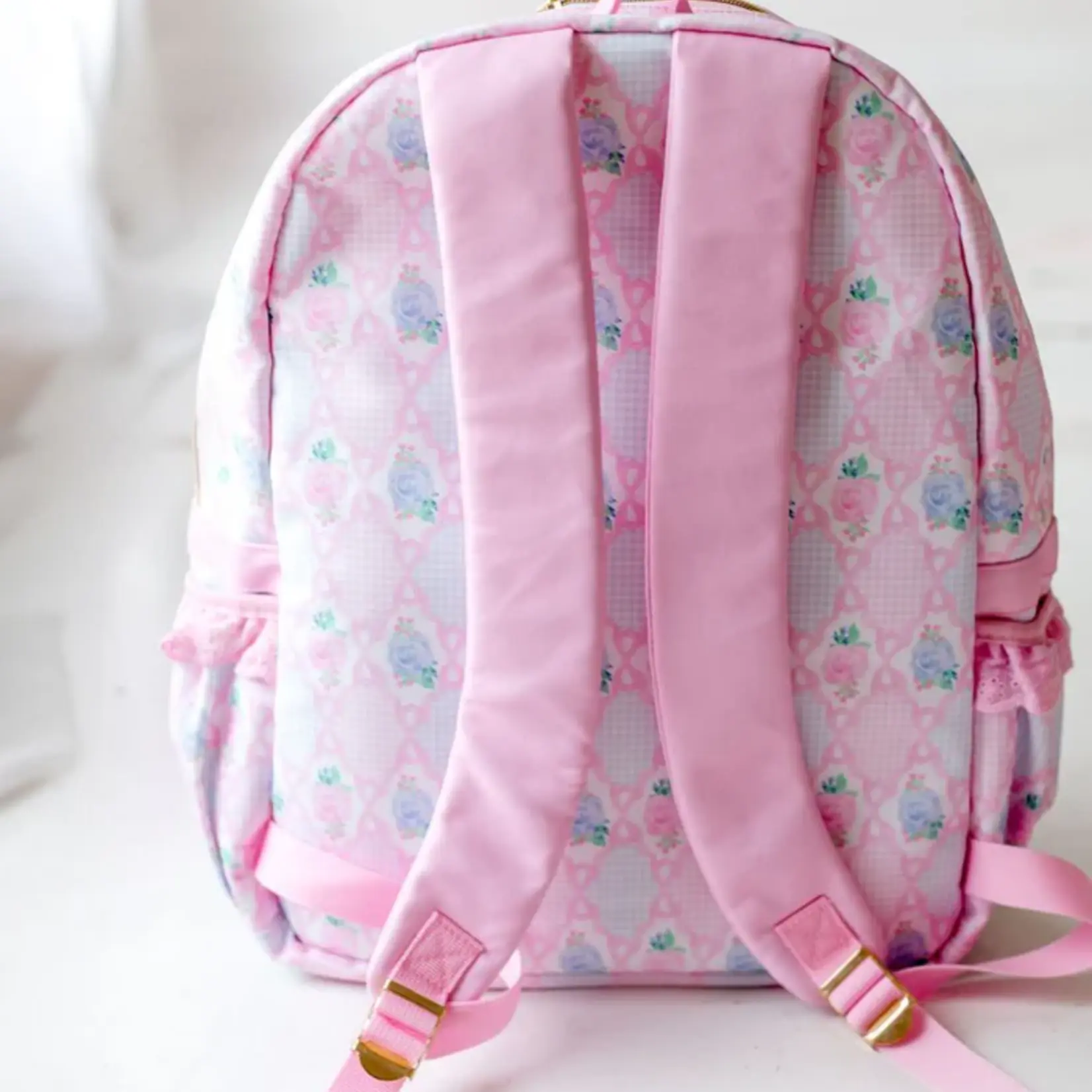 Cheeky Plum Cottage Rose Backpack