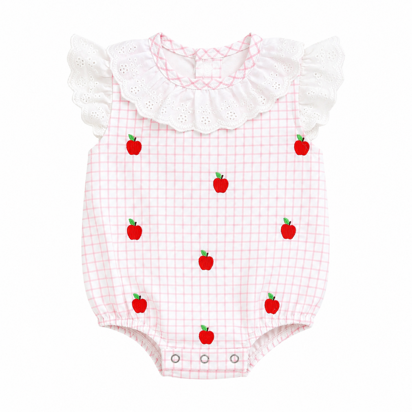 City Beautiful Embroidered Apple Pink Bubble