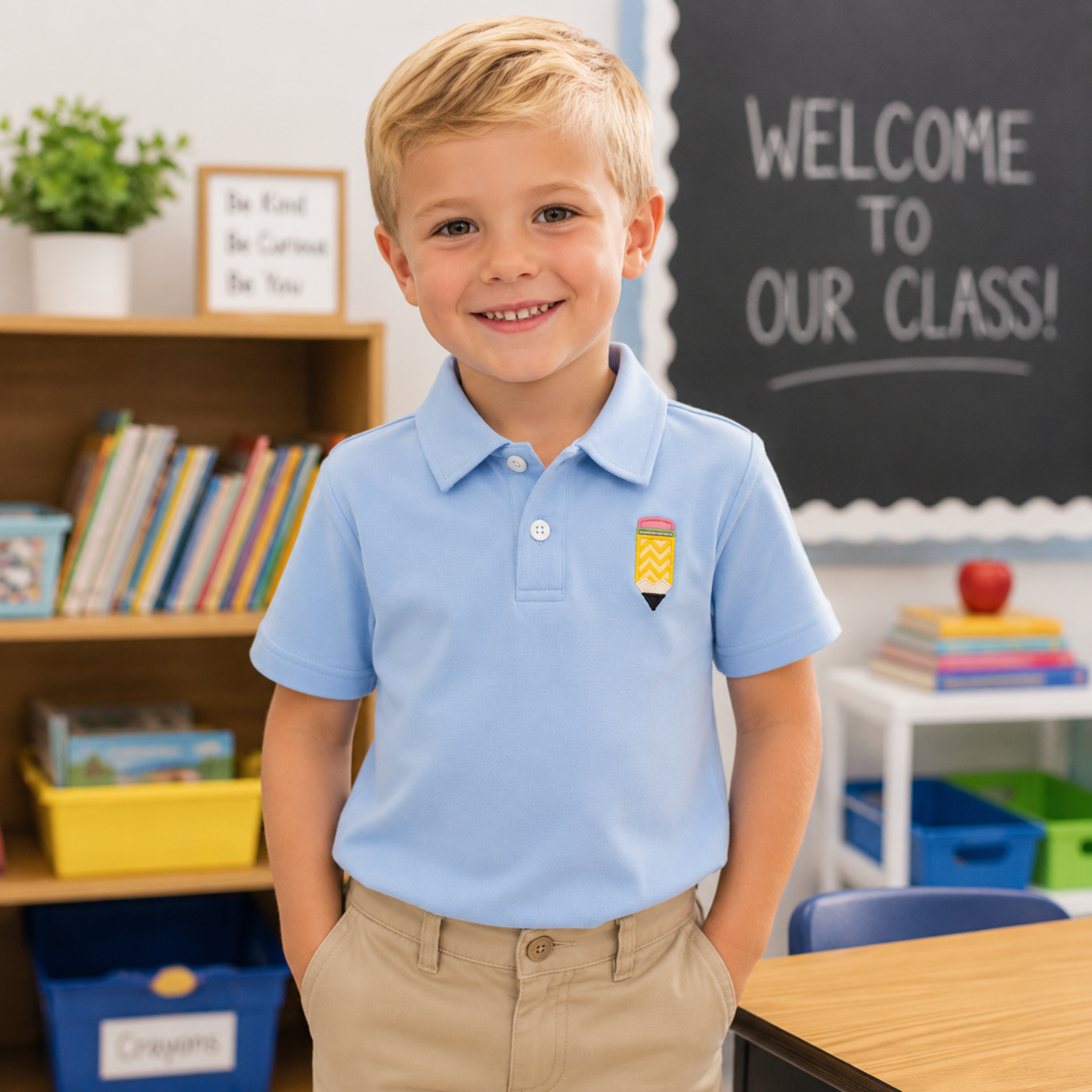 City Beautiful Embroidered Pencil Polo