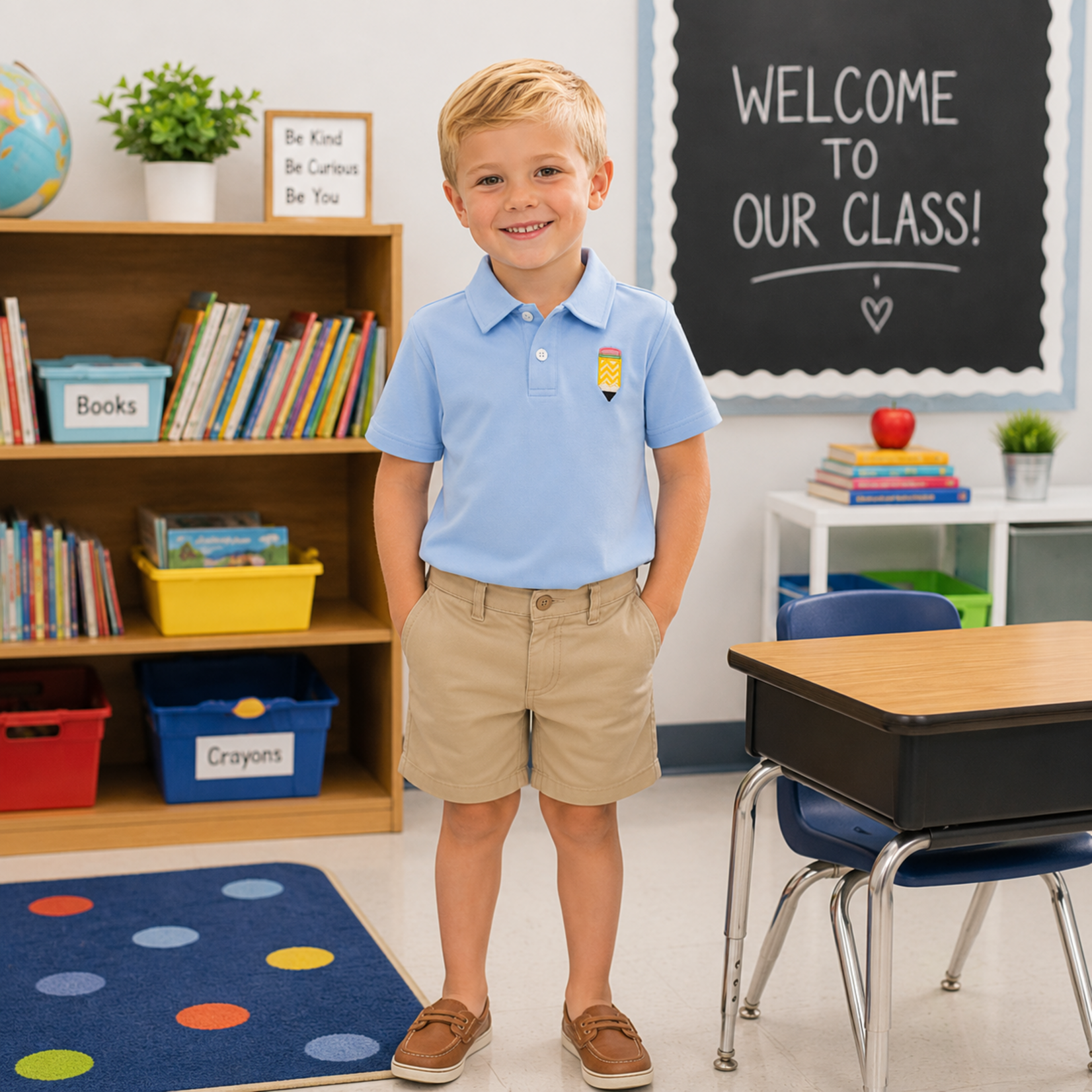City Beautiful Embroidered Pencil Polo