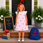 City Beautiful Embroidered Apple Pink Dress
