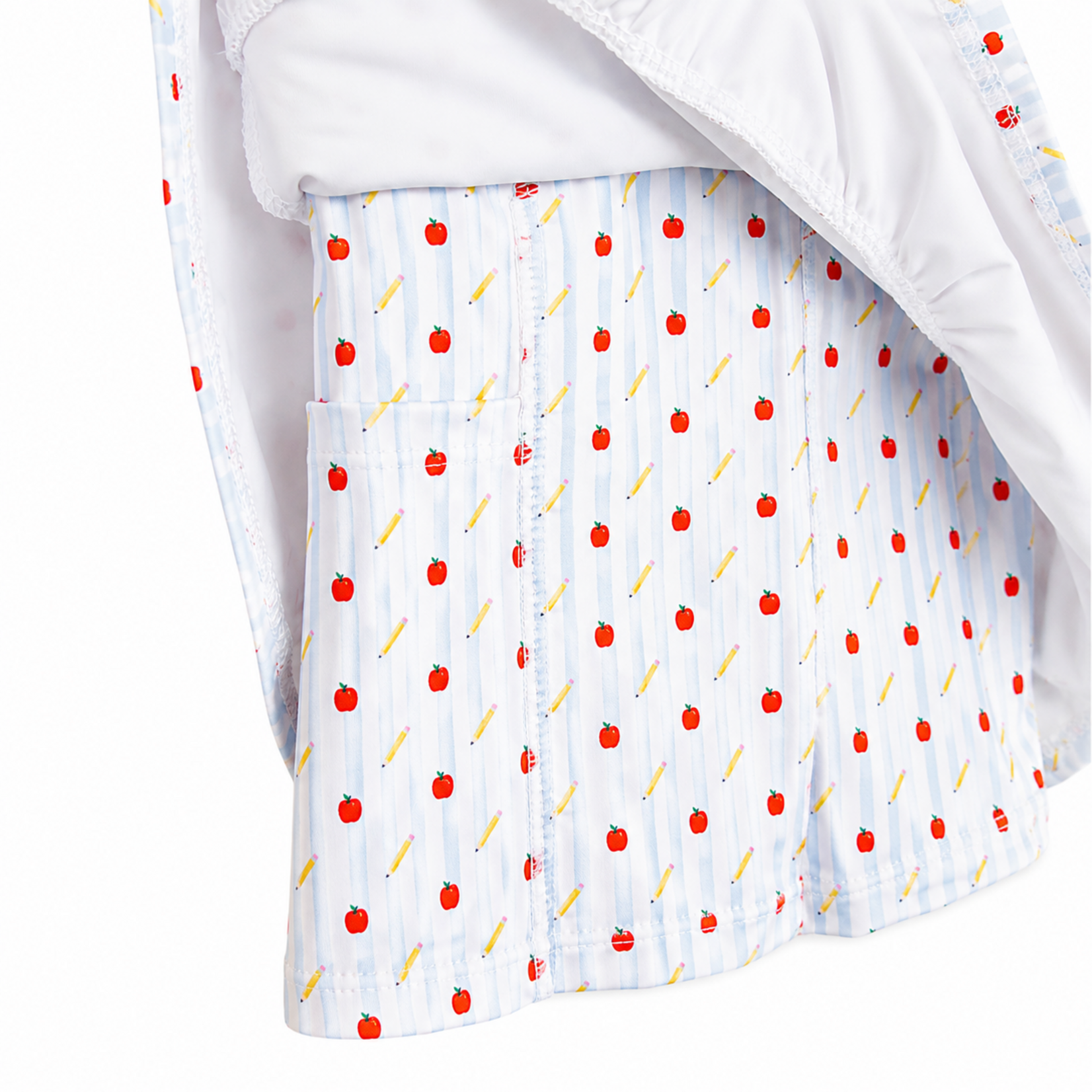 Azarhia Apples & Pencils Athletic Skort