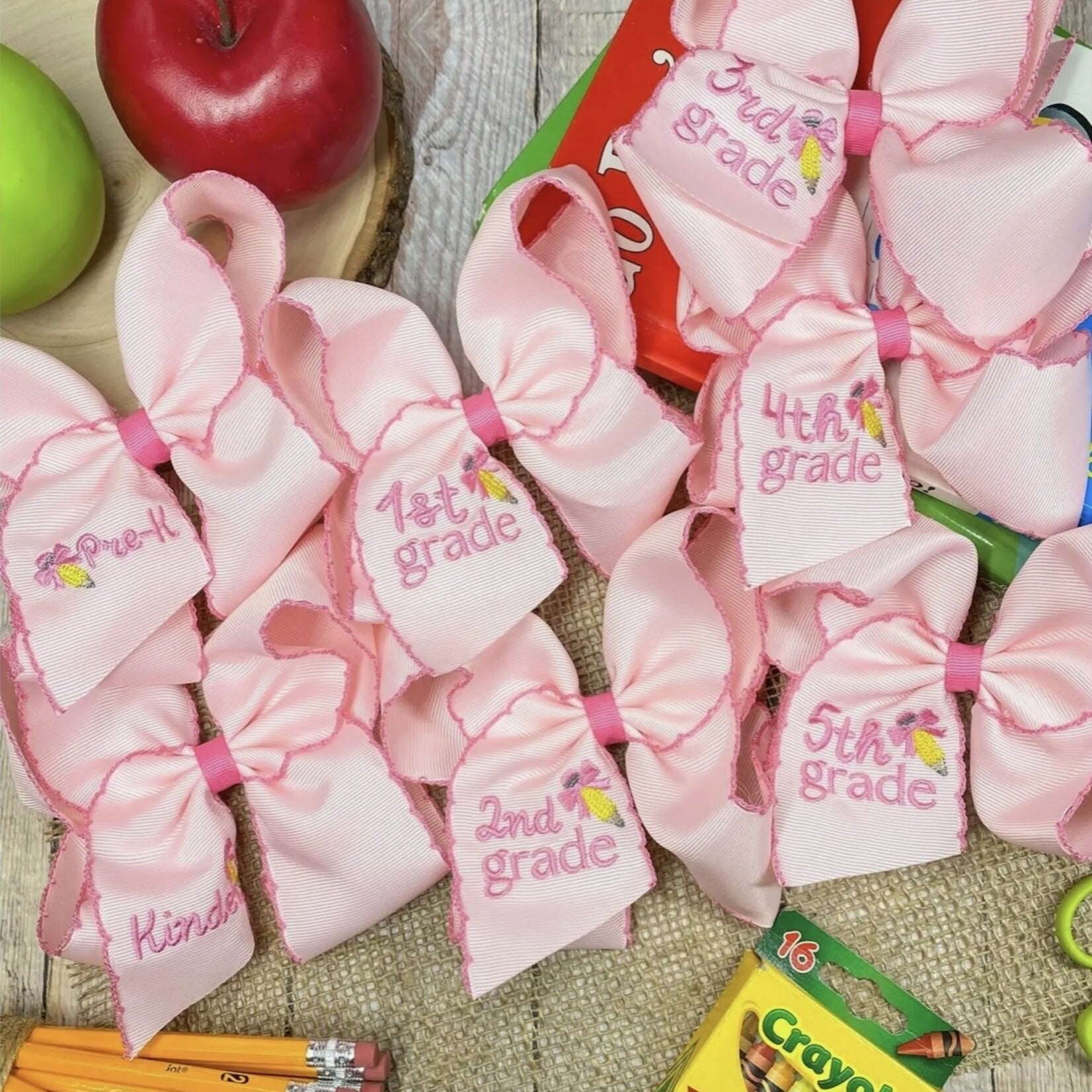 The Hairbow Co. 5" Embroidered Pencil Bow