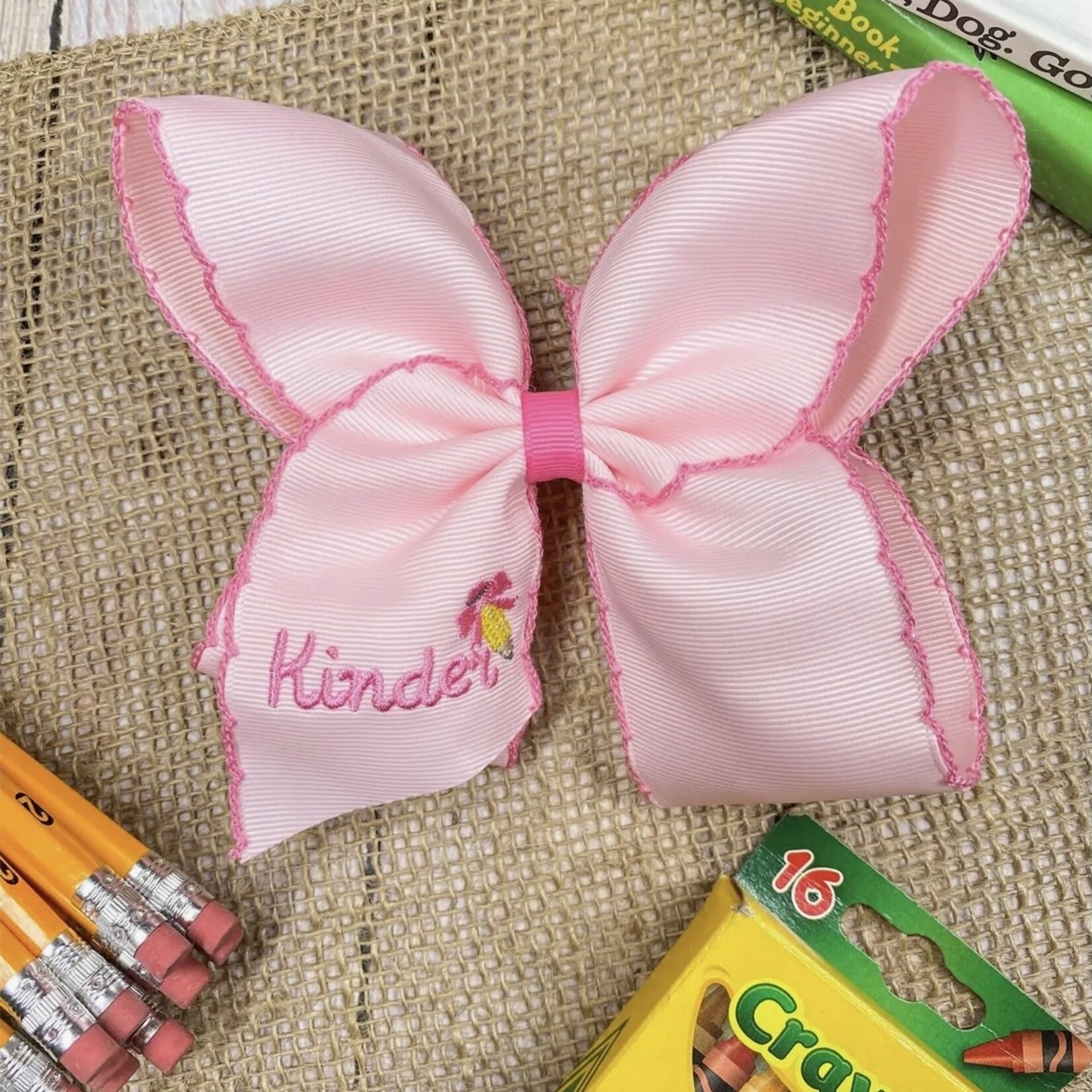 The Hairbow Co. 5" Embroidered Pencil Bow