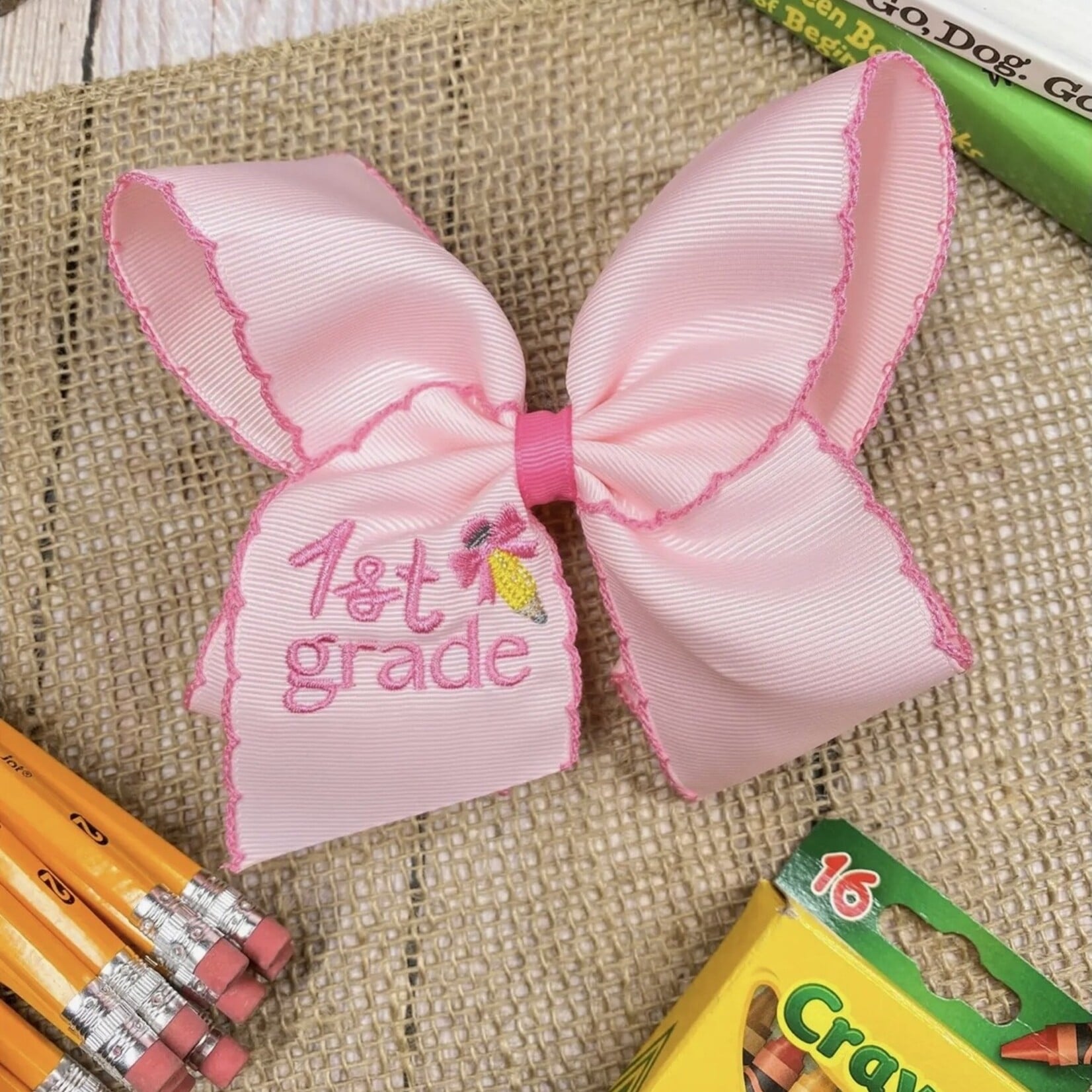 The Hairbow Co. 5" Embroidered Pencil Bow
