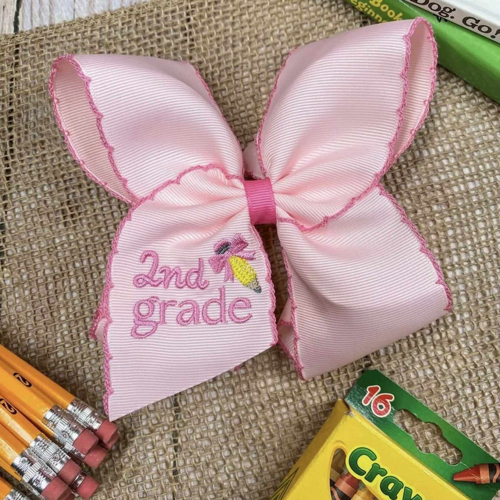 The Hairbow Co. 5" Embroidered Pencil Bow