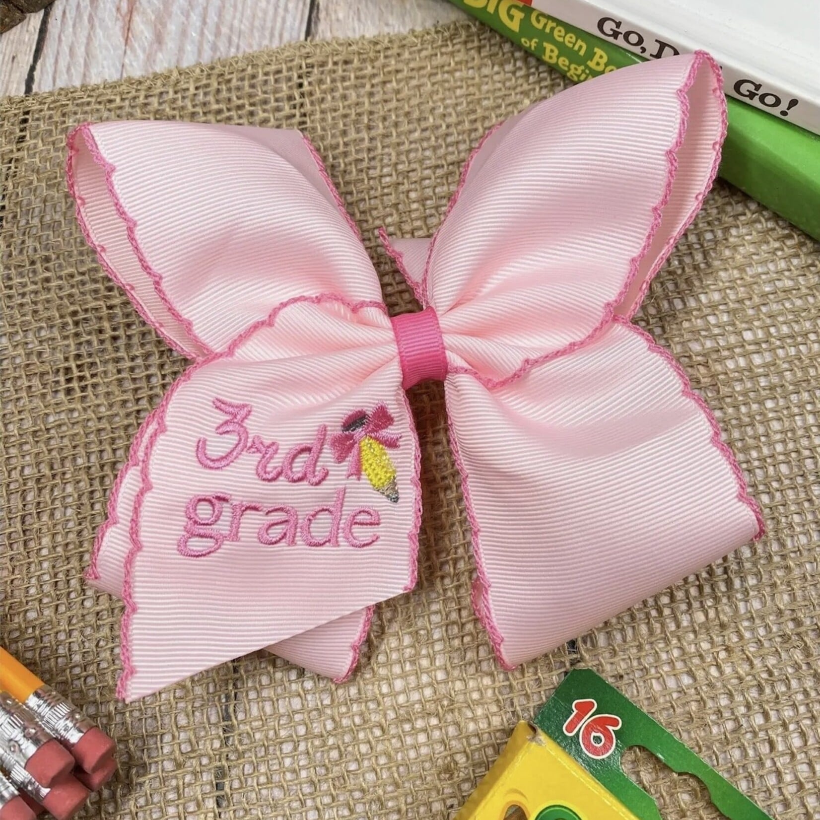 The Hairbow Co. 5" Embroidered Pencil Bow