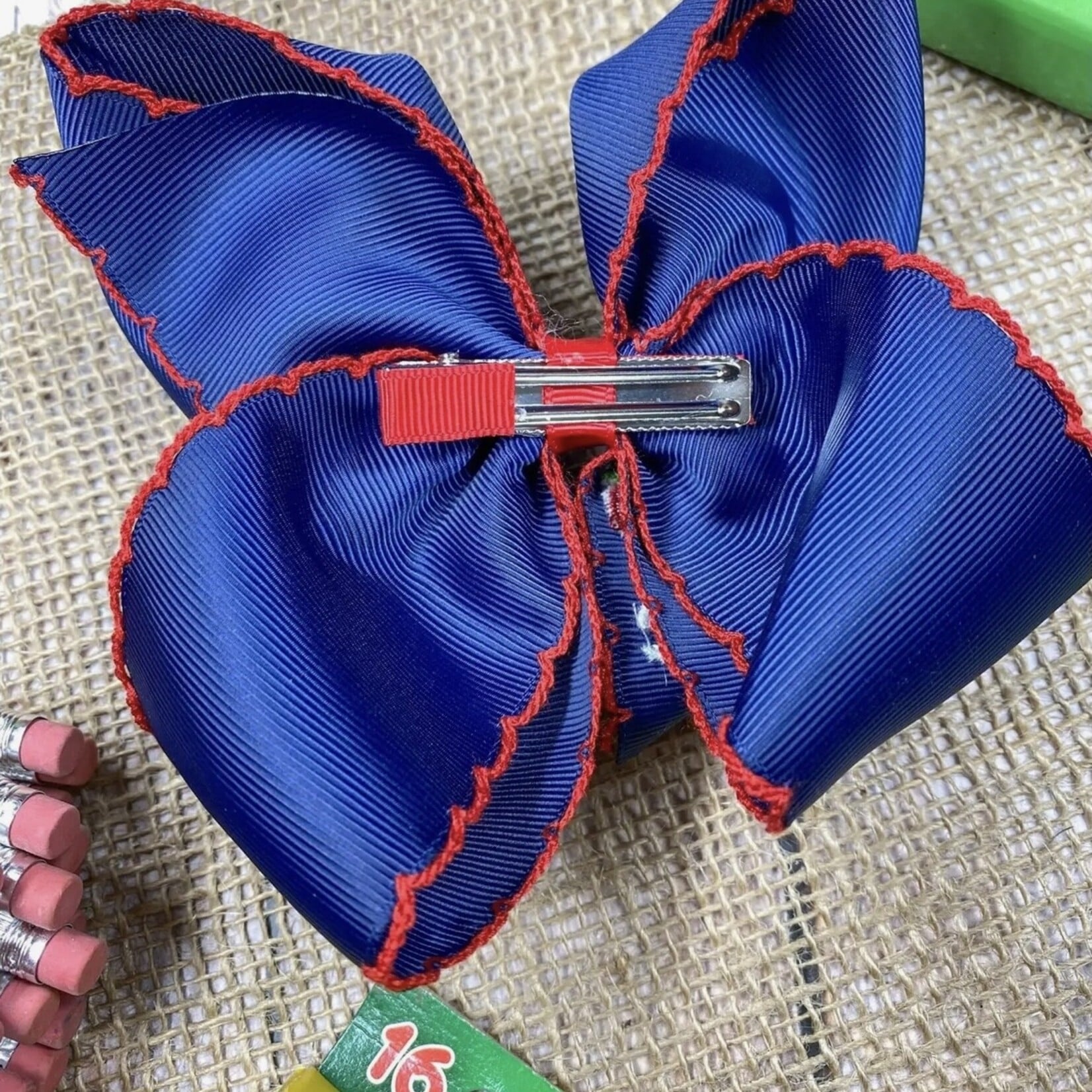 The Hairbow Co. 5" Embroidered Apple Bow