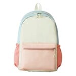 Pink Color Block Nylon Backpack