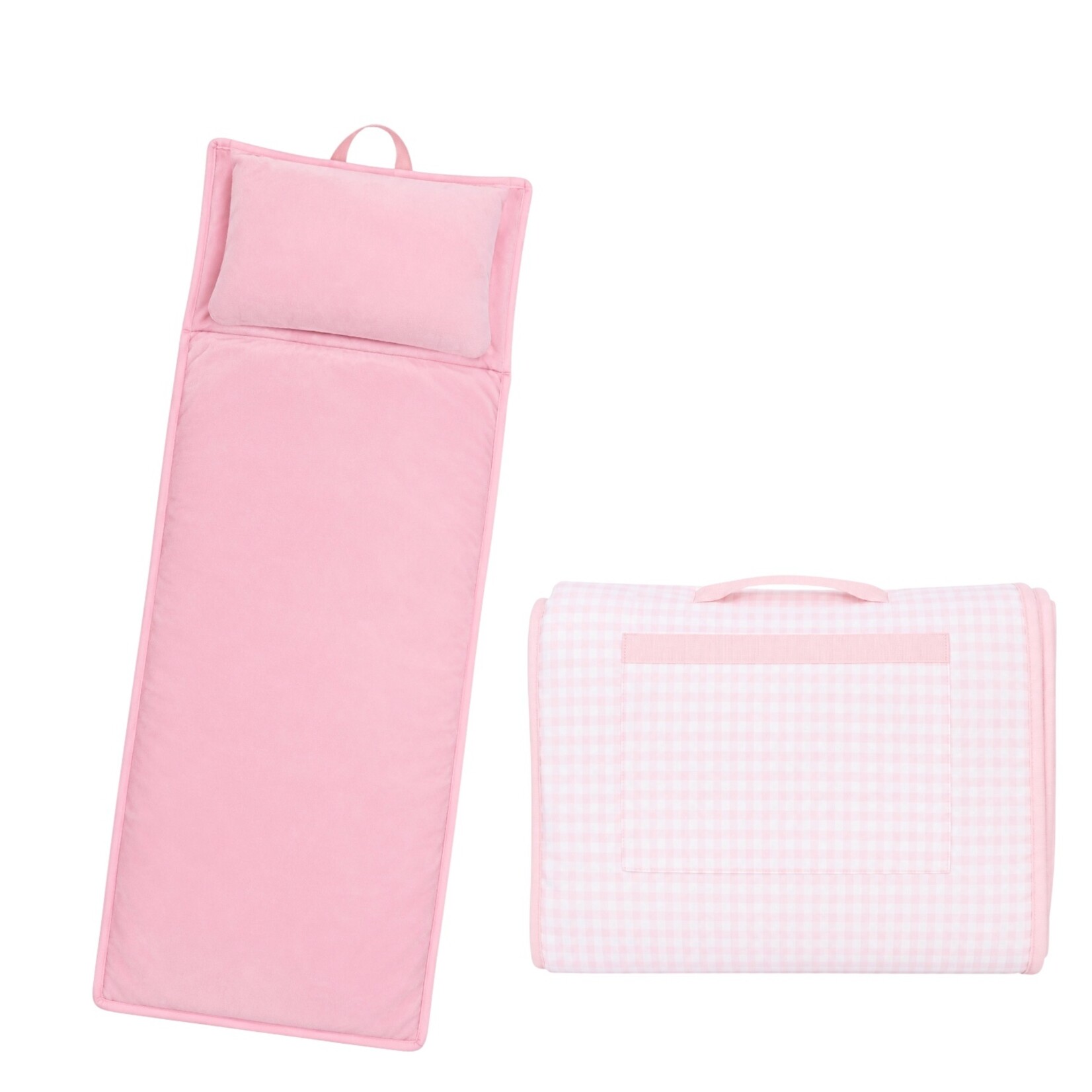 Love That Cotton Light Pink Gingham Nap Mat