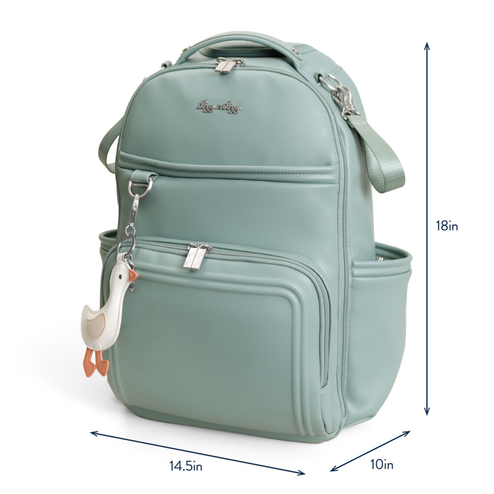 Itzy Ritzy Sage Silly Goose Boss Plus Diaper Bag Backpack