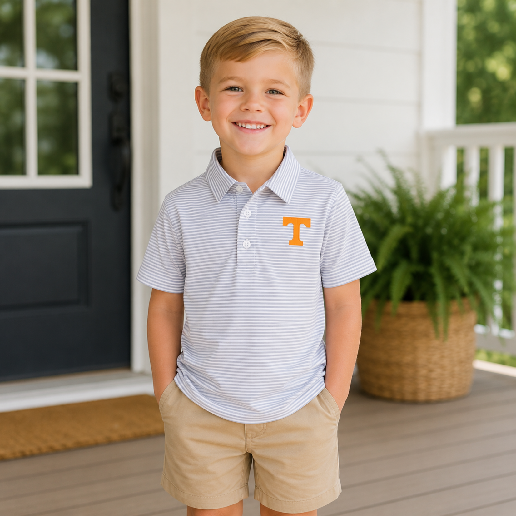 Grey Stripe Power T Polo #26-979