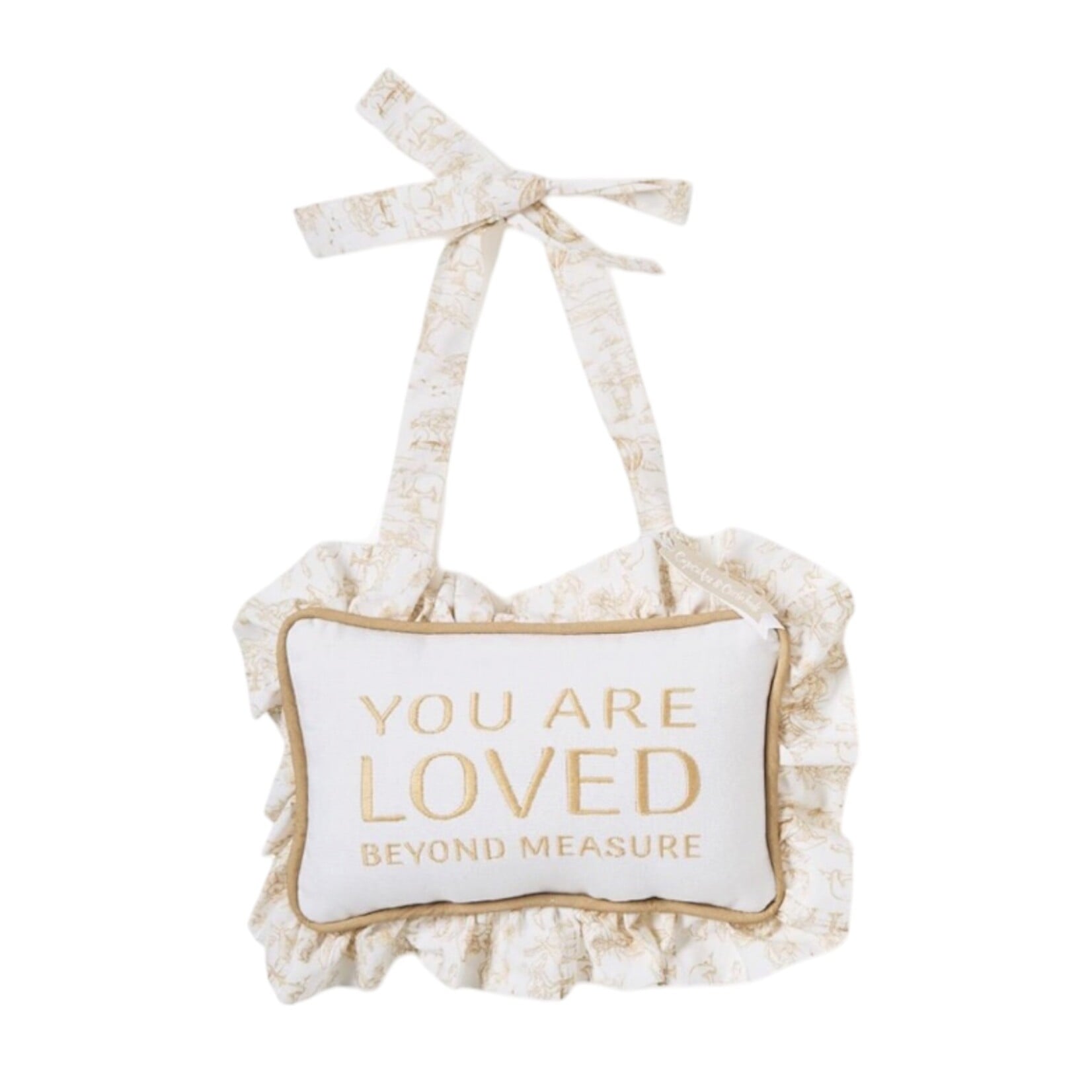 Cupcakes & Cartwheels You Are Loved Door Hanger - Gold