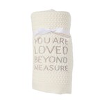 Cupcakes & Cartwheels You Are Loved Creamy White Knit Blanket