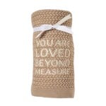 Cupcakes & Cartwheels You Are Loved Taupe Knit Blanket