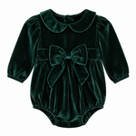 Emma Jean Green Velvet Bow Bubble