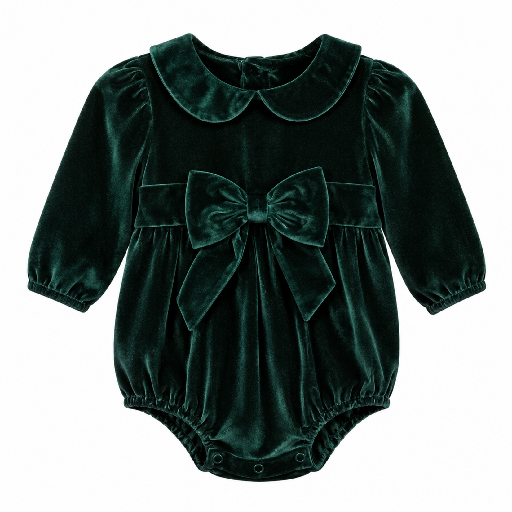 Emma Jean Green Velvet Bow Bubble