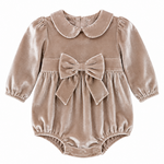 Emma Jean Tan Velvet Bow Bubble