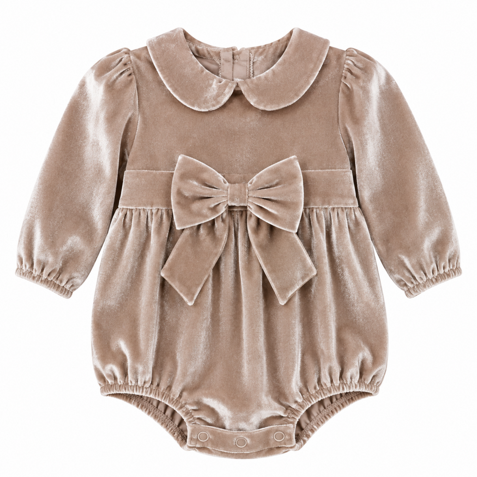 Emma Jean Tan Velvet Bow Bubble