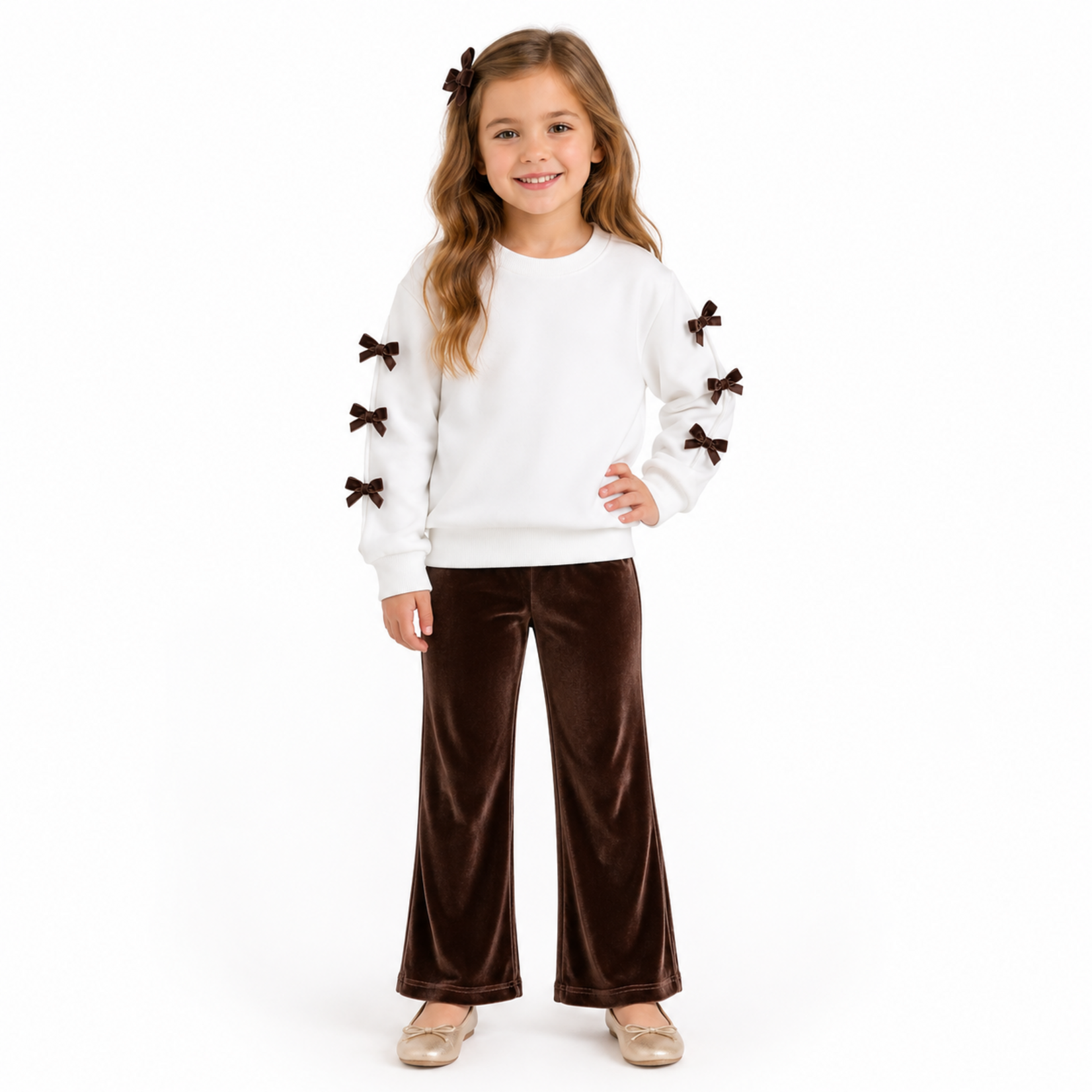 Emma Jean Brown Velvet Trinity Set