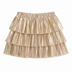 Emma Jean Gold Pleated Skort