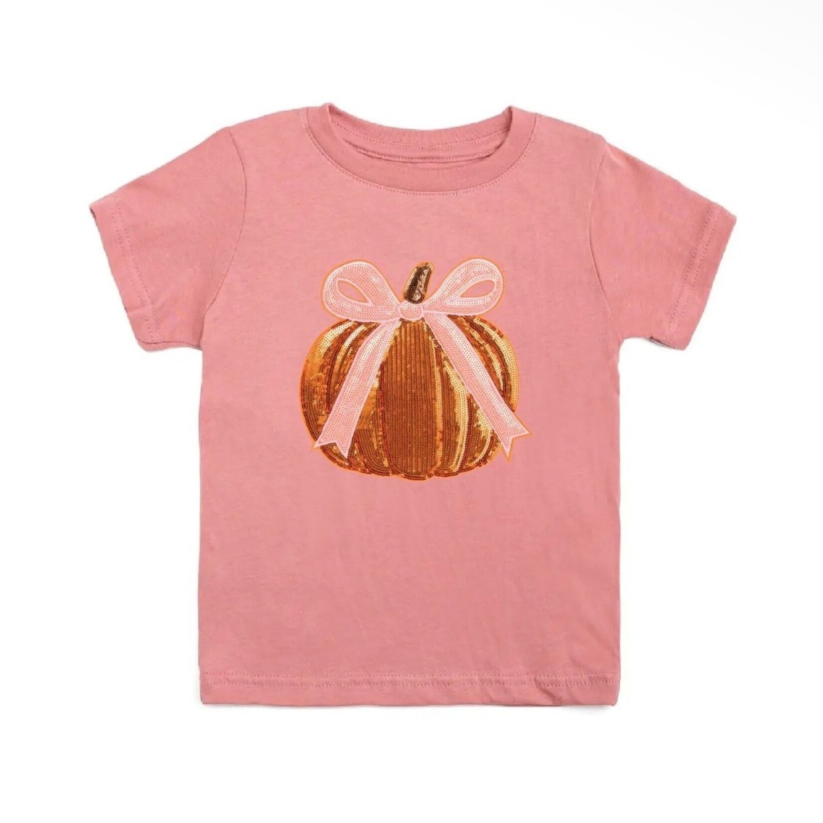 Sweet Wink Coquette Pumpkin Sequin Shirt