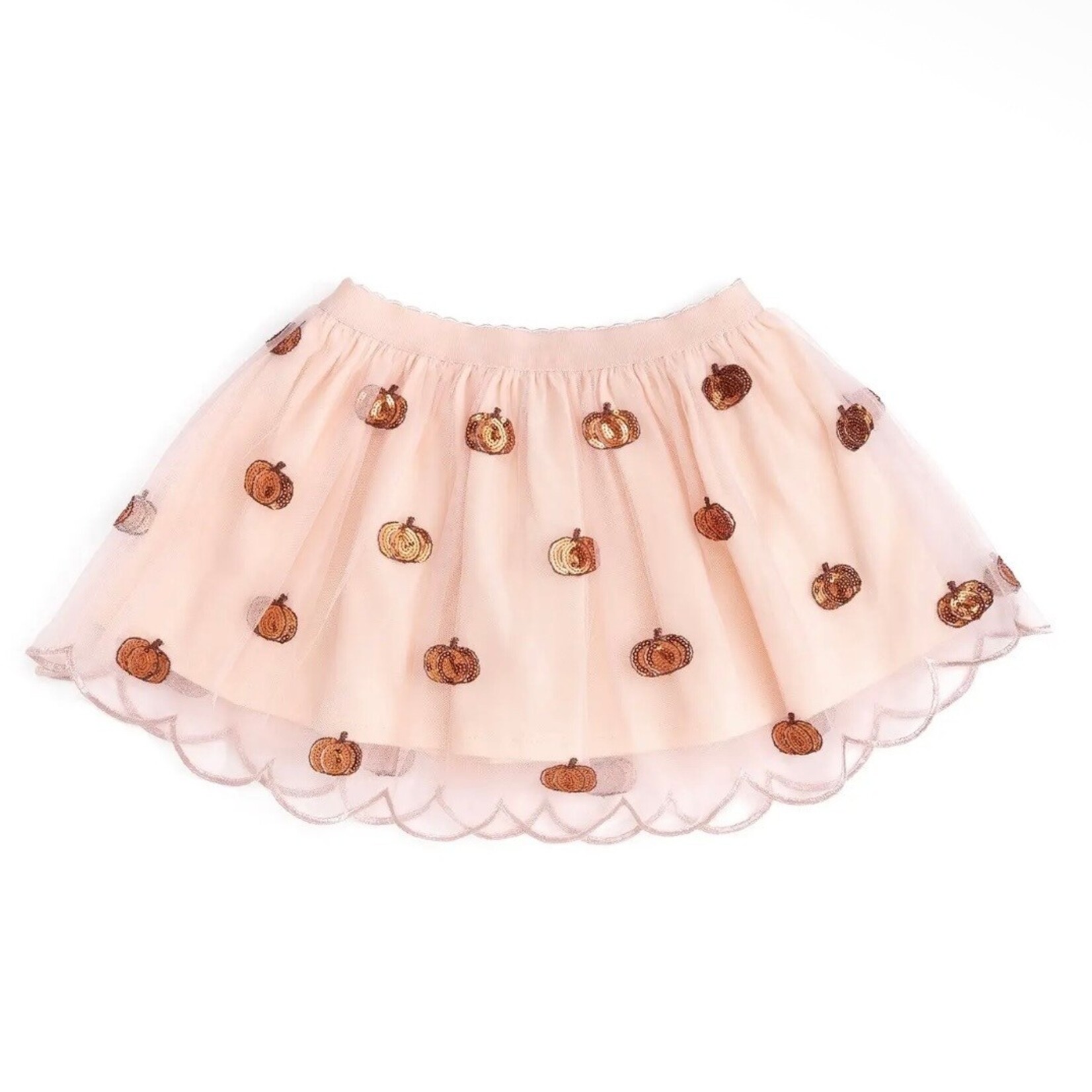 Sweet Wink Pumpkin Sequin Scallop Tutu