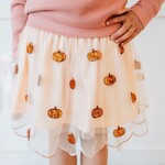 Sweet Wink Pumpkin Sequin Scallop Tutu