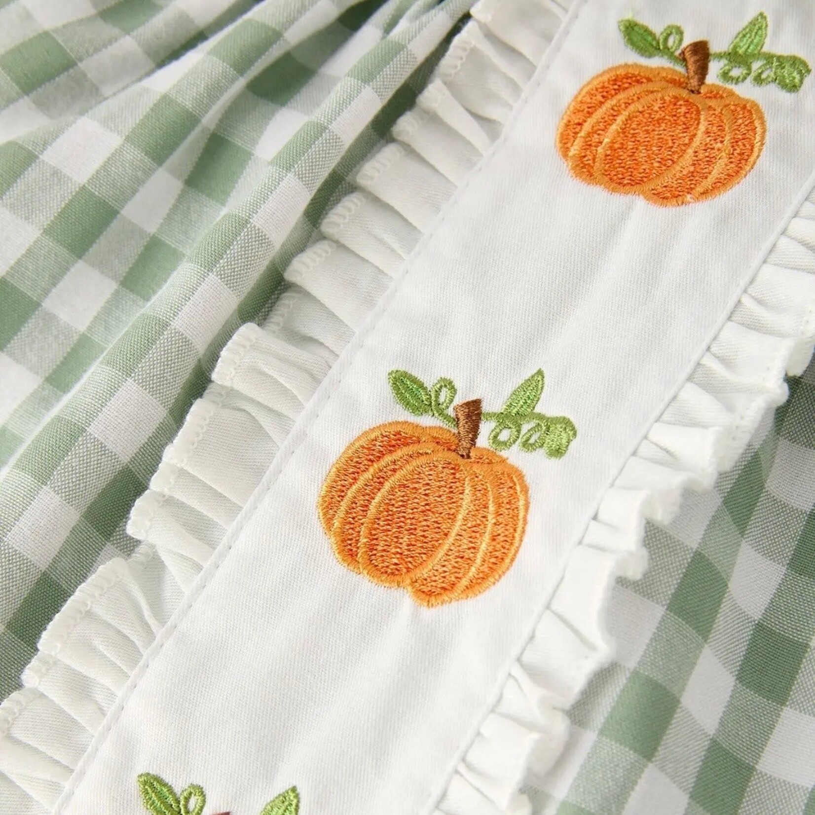 Rylee Faith Designs Sage Pumpkin Girl Bloomer Set