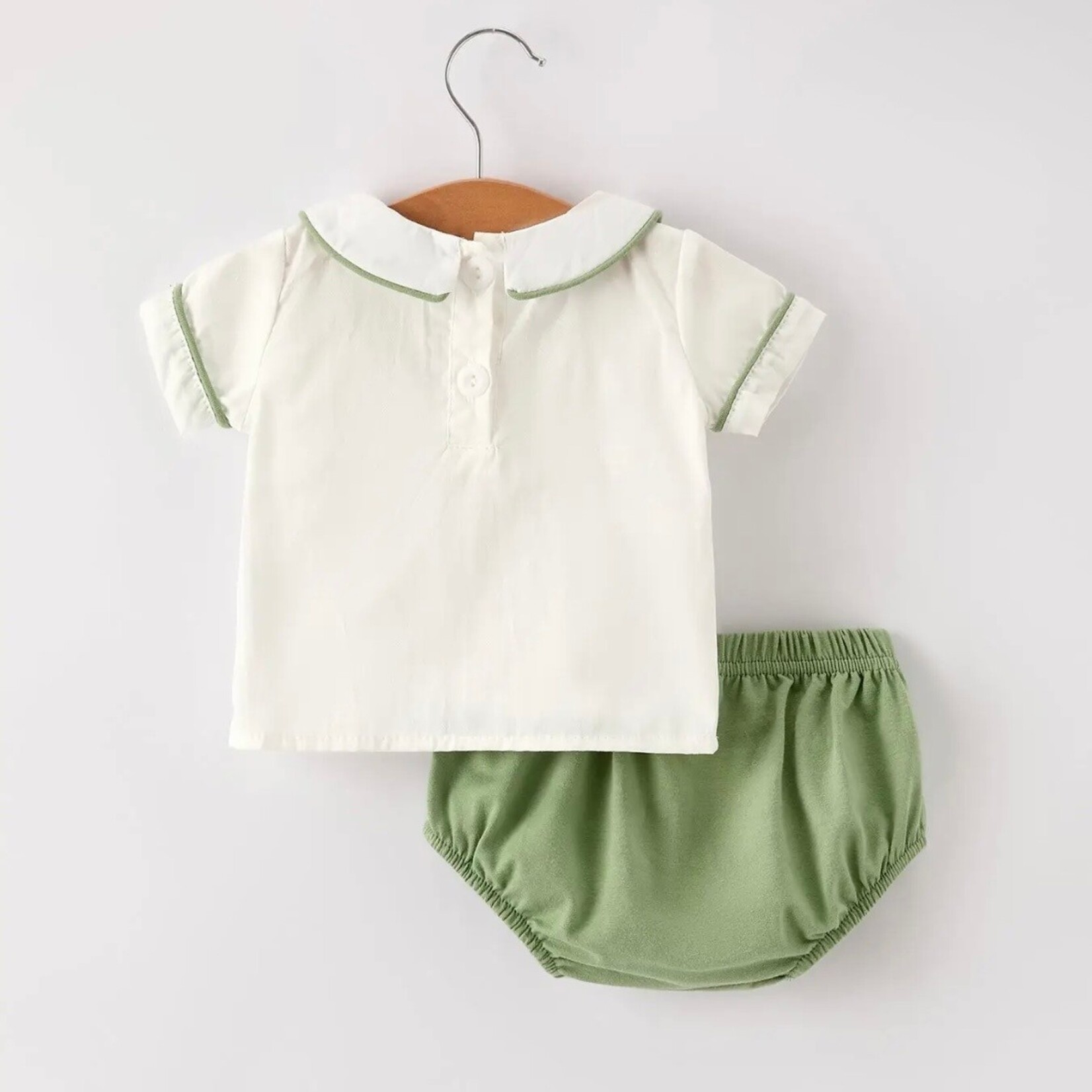 Rylee Faith Designs Sage Pumpkin Boys Bloomer Set