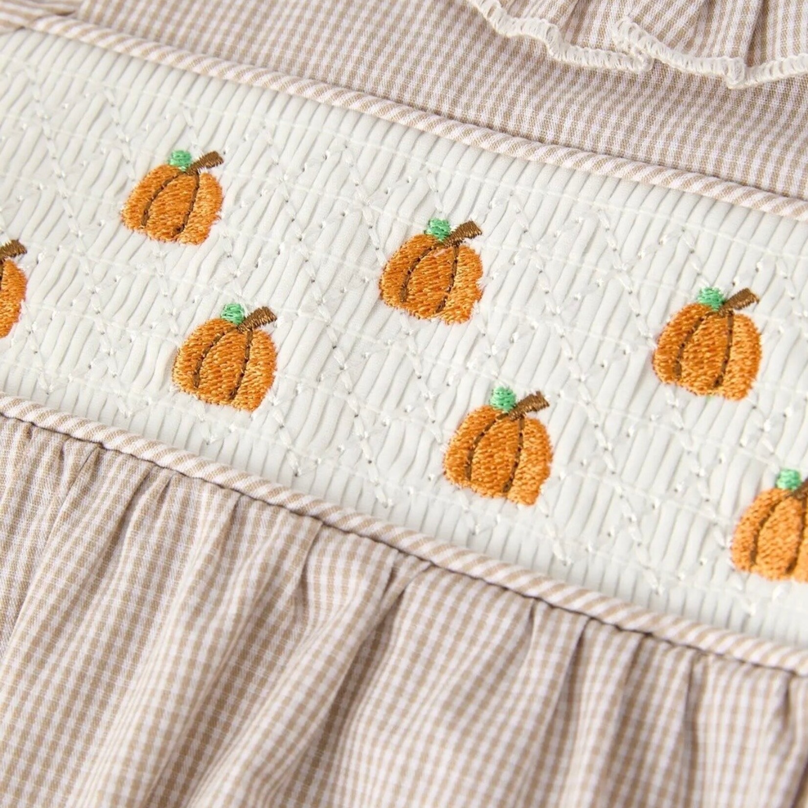 Rylee Faith Designs Brown Plaid Pumpkin Bubble
