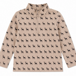 Emma Jean 1/4 Zip Deer Pullover