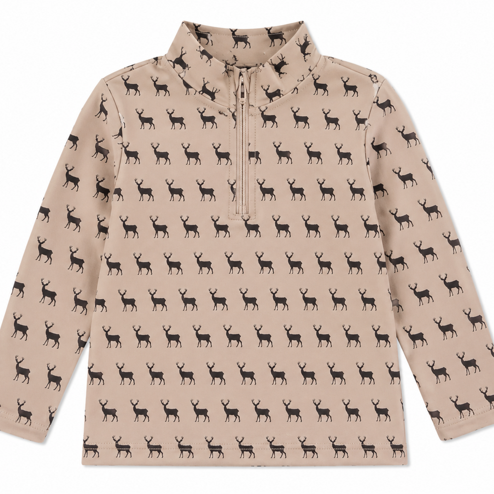 Emma Jean 1/4 Zip Deer Pullover