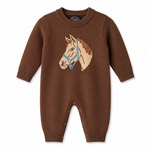 Emma Jean Horse Sweater Romper