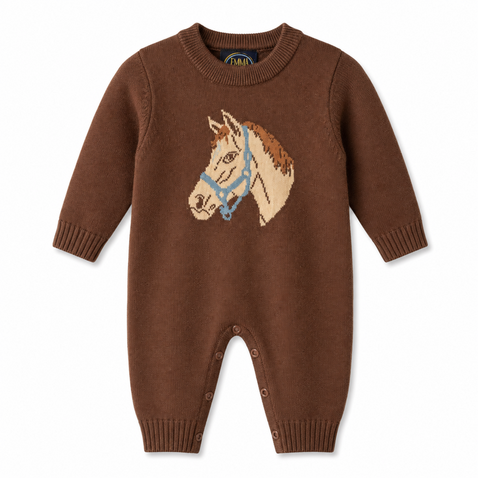 Emma Jean Horse Sweater Romper